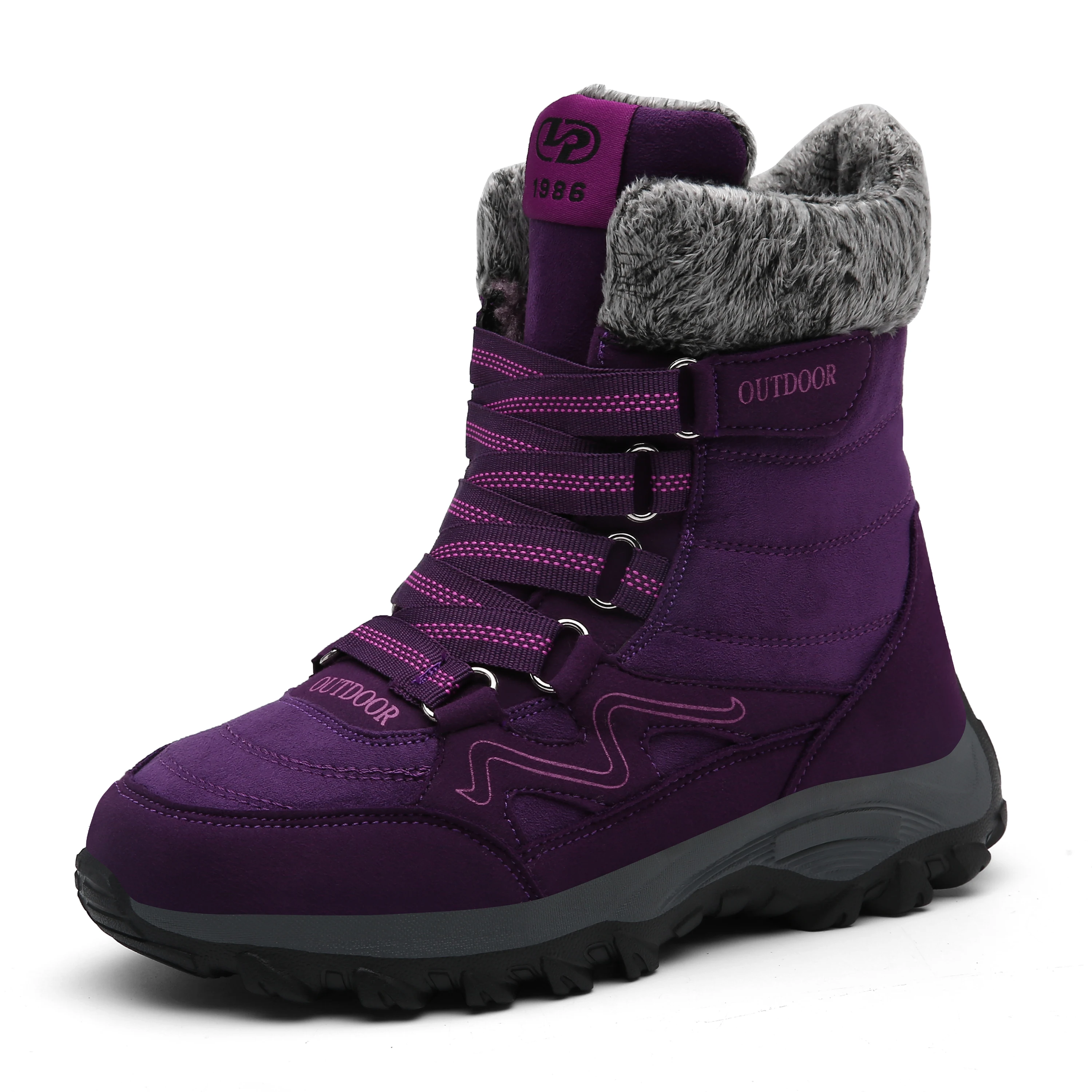 Новые брендовые зимние женские сапоги из замши и плюша модные теплые