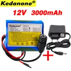 Литий-ионная аккумуляторная батарея 12 в 3000 мАч 18650 и зарядное устройство 12,6 в 1 а камера видеонаблюдения, зарядка игрушек