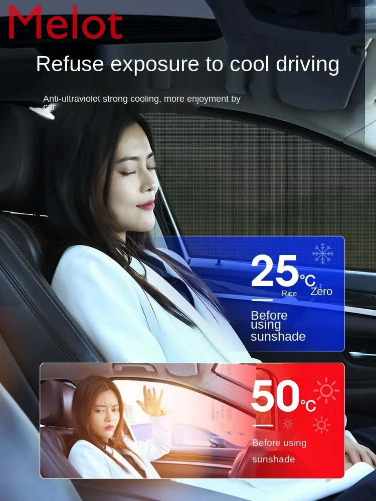 

AutoAbat Vent Car Window Self-Priming Sun Protection and Heat Insulation Artifact Car inside Curtain Magnetic Suction Mesh Block