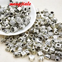 hot sale random mixed silver color alloy charms beads fit pandora charms bracelet more than 1000 style for your choose