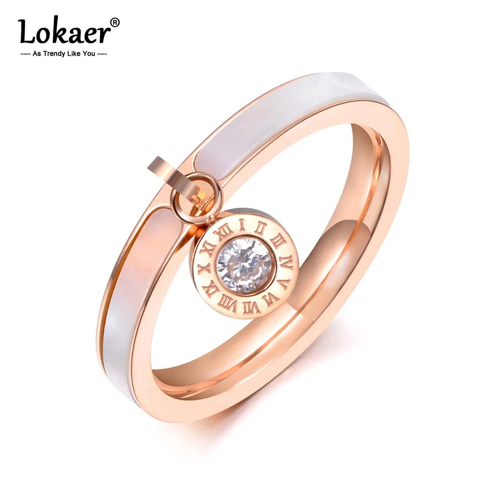 Lokaer модный дизайн розовое золото хрустальные стразы кубический цирконий