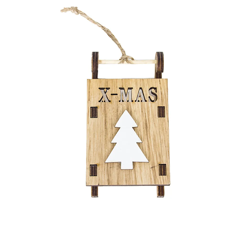 Рождественские Елочные Украшения ручной работы деревянные елки формы украшения