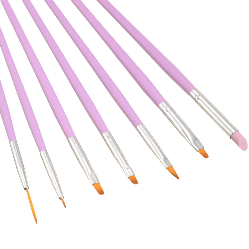 

7pcs DIY Manicure Kit Nail Brush Set Painting Liner Drawing Carving Pen Nails Cuticle Remove Tools