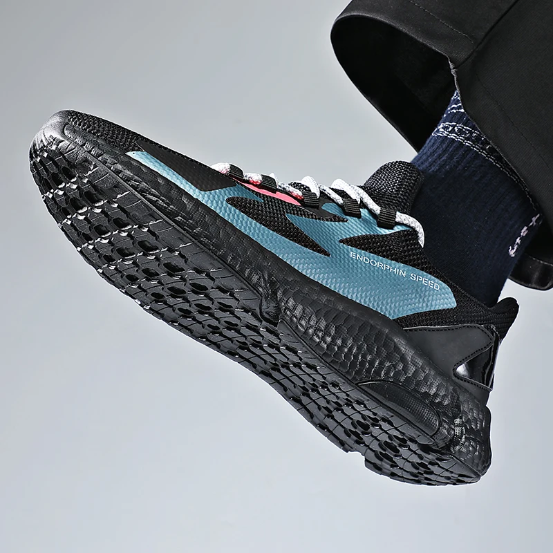 

New men's casual shoes fashion large size sneaker light and breathable outdoor sports jogging trend mesh running shoes