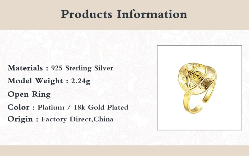 

VINY Geometric Eyes Ring 925 Sterling Silver Anillos Gold/Silver Rings For Women Opal Setting 2021 Trend Aneis Bague Bijoux