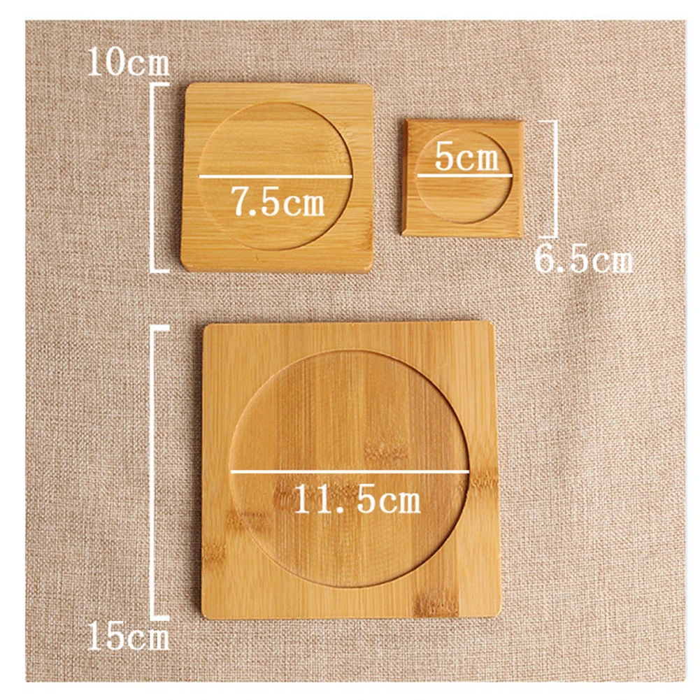 

1PCS Creativity Wooden Coaster Place Mats Non-slip Cup Mat Insulated Tea Cup Pad Heat Resistant Home Tea Coffee Cup Pad 2020