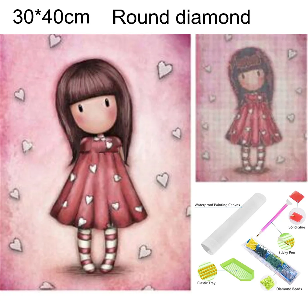 Девочка алмазная живопись предметы домашнего обихода 5D DIY подарок для детей