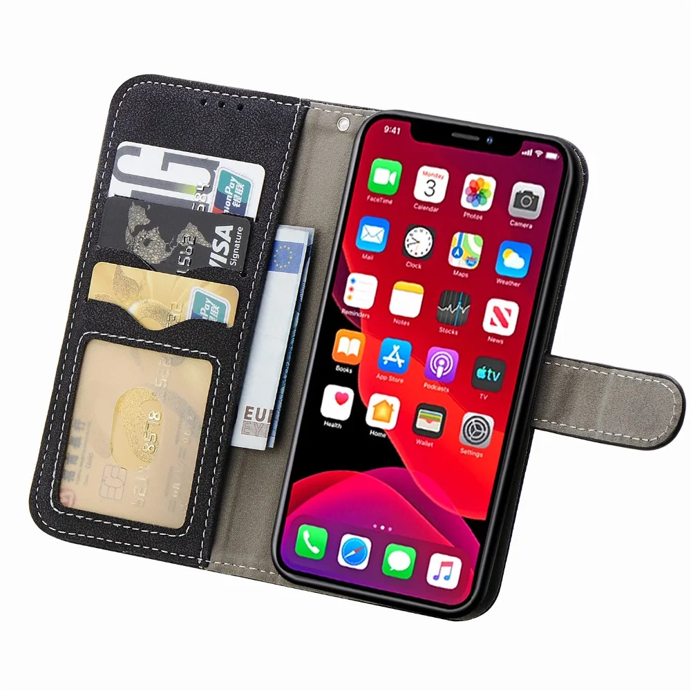 Роскошный кожаный флип-чехол-бумажник для Apple айфон 11 Pro Max XI XR X XS Max 11pro 6 6s 7 8 плюс 10 iPhone11 противоударный чехол С выдвижной подставкой