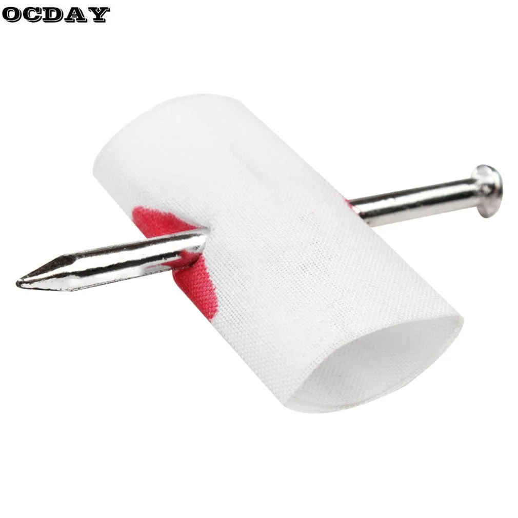 

OCDAY Prank Maker Trick Fun Novelty Funny Joke Toy Fake Nail Through Finger Trick Halloween Kids Practical Jokes Gag Toys Funny