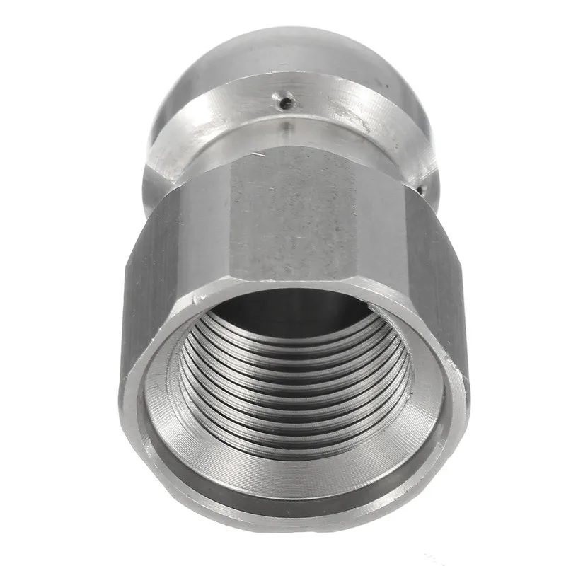 

Stainless Steel 1/2F Sewer Drain Cleaning Pipe Jetter Rotary Nozzle 5 Jet Pressure Sewer Cleaning