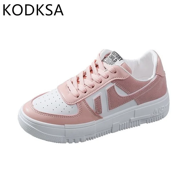 

2021 Hot Flats Woman Sneakers Women's Shoes Ladies Casual Breathable Female Vulcanized Shoes Lace Up Woman Comfort Walking Shoes