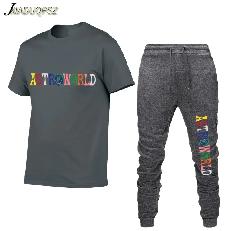 Astroworld мужские комплекты футболки + штаны мужская одежда костюм из двух предметов