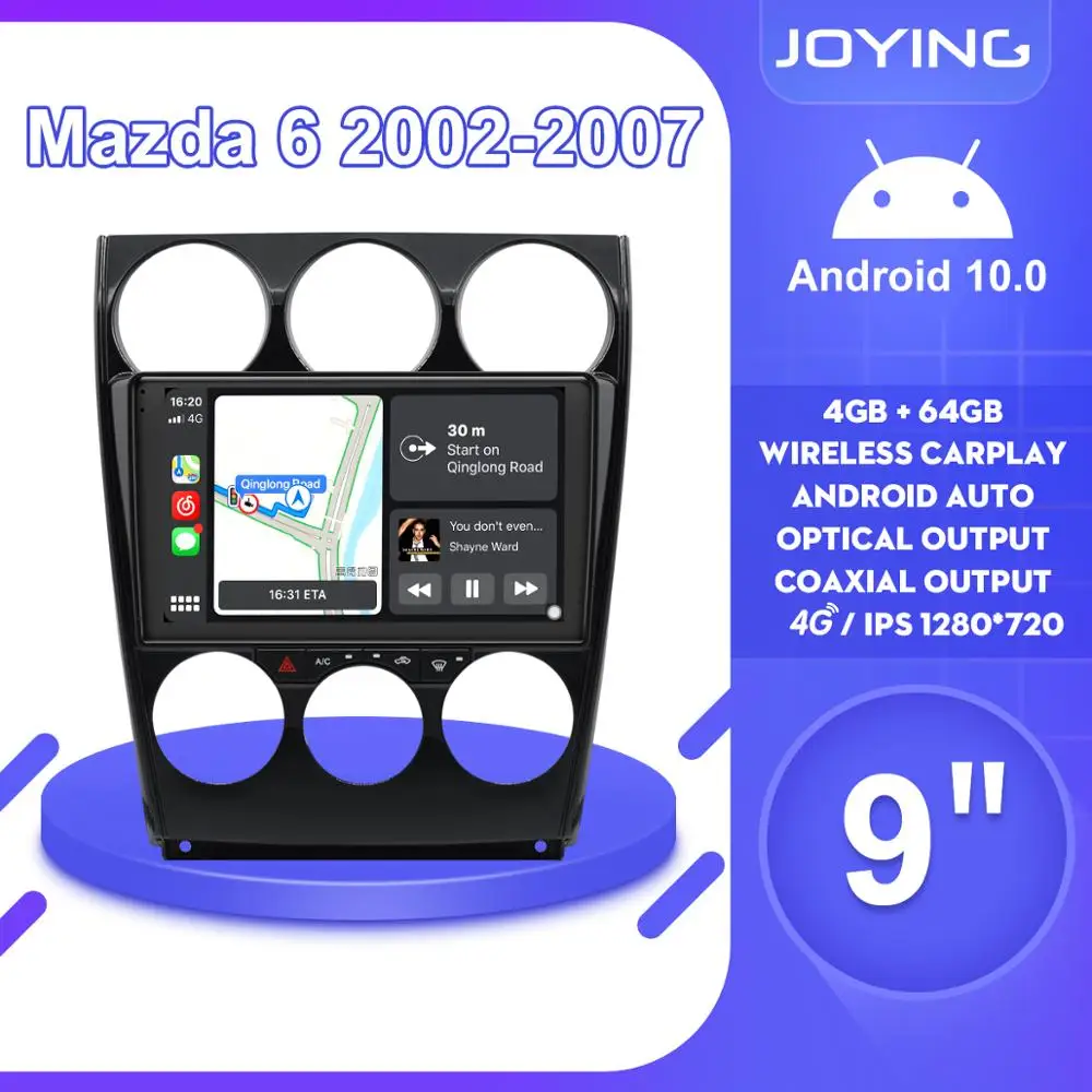 Автомагнитола 9 дюймов IPS Android 10 стерео GPS навигация аудио видео мультимедийный