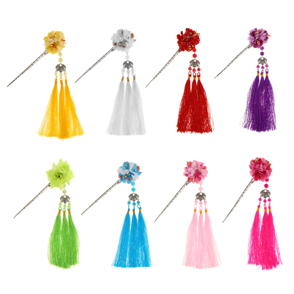 

Women Fringed Hair Stick Pin With Beads Tassels Wedding Bridal Hair Accessories