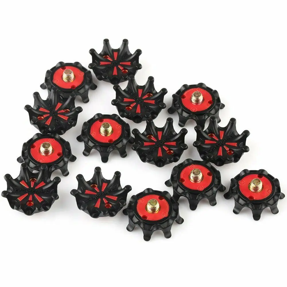 

14pcs Durable High Hardness Golf Shoe Spikes Flexible Outdoor Stable Anti Slip Training Aids Fast Twisted Rubber Cleat Screw