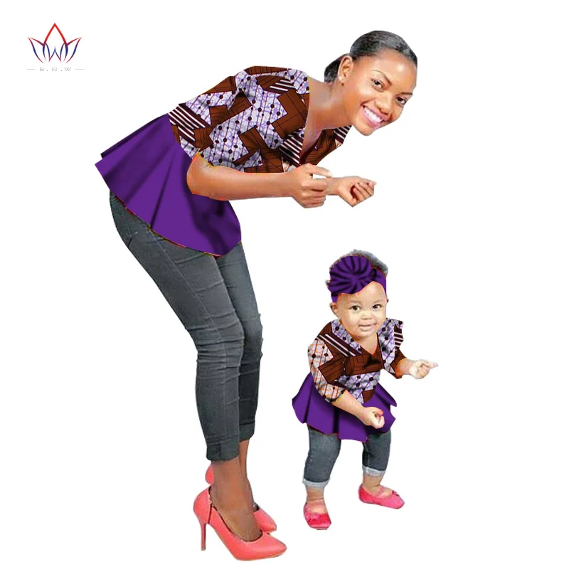 New Summer New Fashion Family Matching Clothes Brand Mother And Baby Family Clothing Tops Family African Clothing None BRWYT46