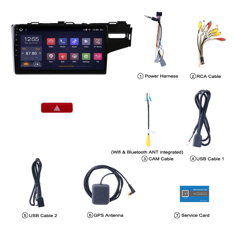 Автомобильный мультимедийный видеоплеер android для Honda FIT 2014 - 2018 RHD автомобильное