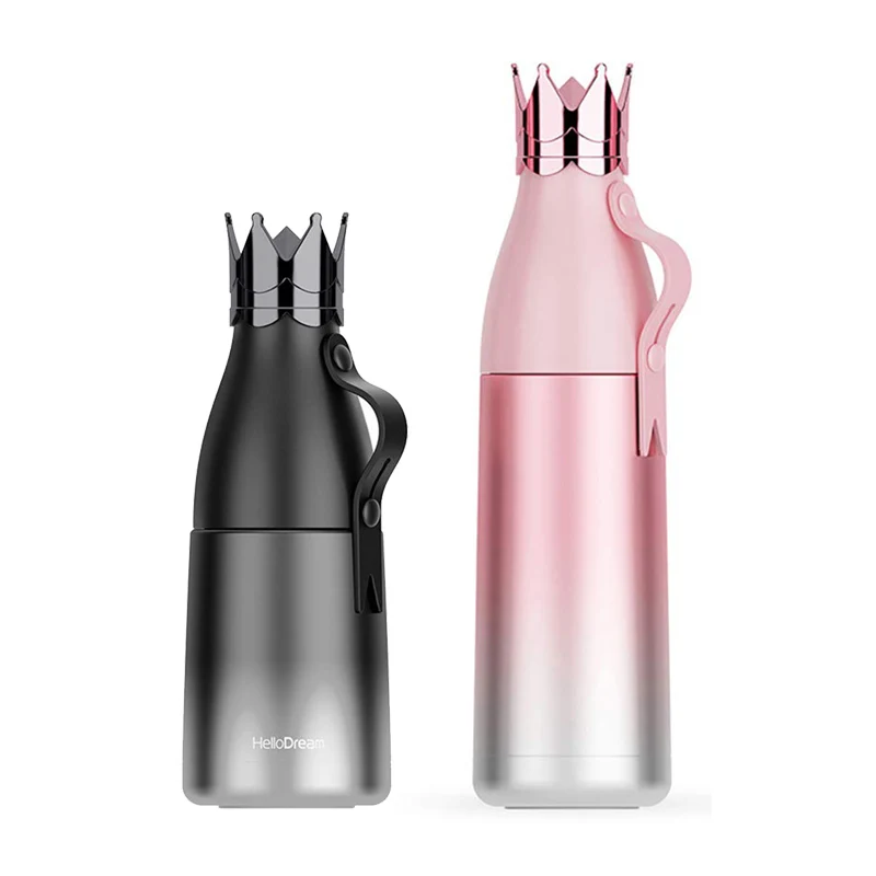 304 Портативные термос из нержавеющей стали Изолированные чашки милая корона