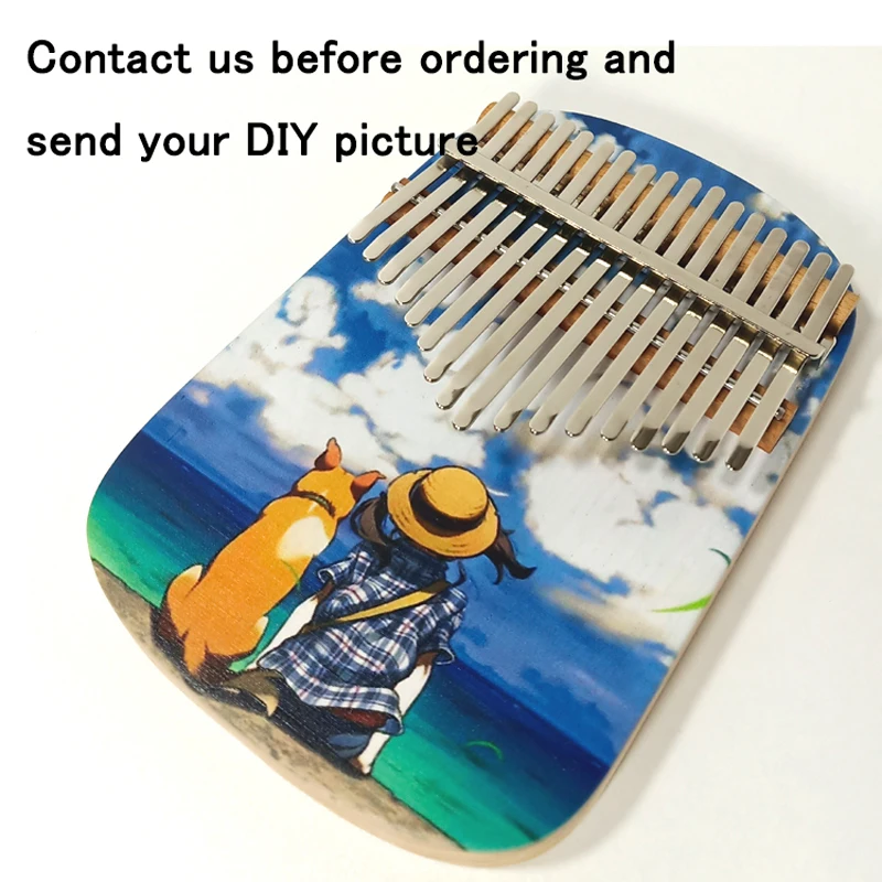 Настраиваемый DIY калимба 17 клавиш мбира большого пальца фортепиано (калимбас