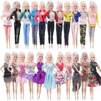 3pcslot barbies doll dsiney elsa princess dress cartoon skirt for barbies doll casual daily wear twins outfit clothes girls
