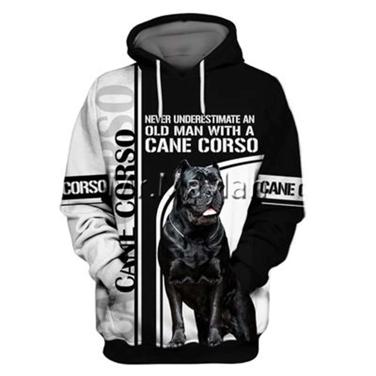 

Personality Fashion Animal Cane Corso 3D Printed Graphic Hoodie Men Women Zip Up Hooded Streetwear oversized sweatshirt QW-18