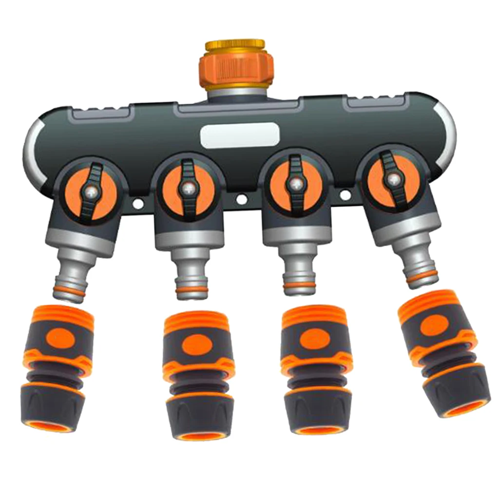 4 полосный разветвитель для садового шланга адаптер водяного и 1/2 дюйма простой в