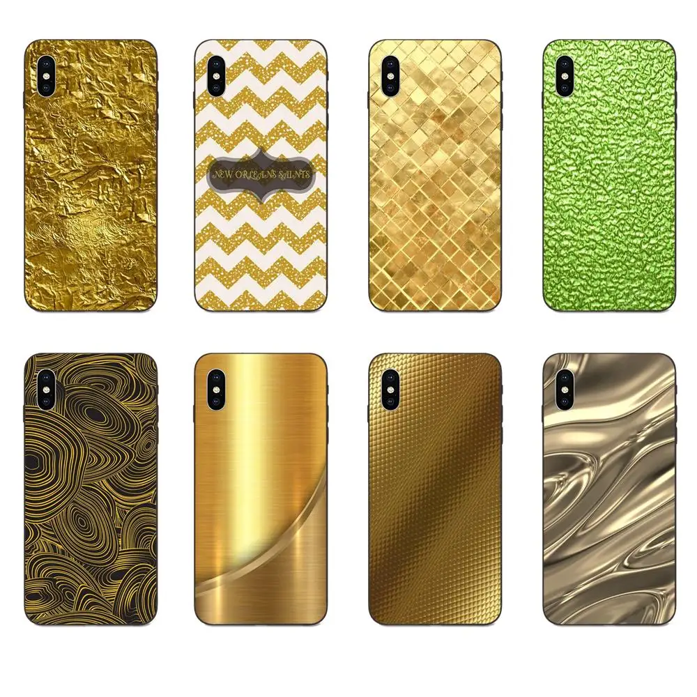 Чехол для мобильного телефона из термополиуретана с металлическим золотым