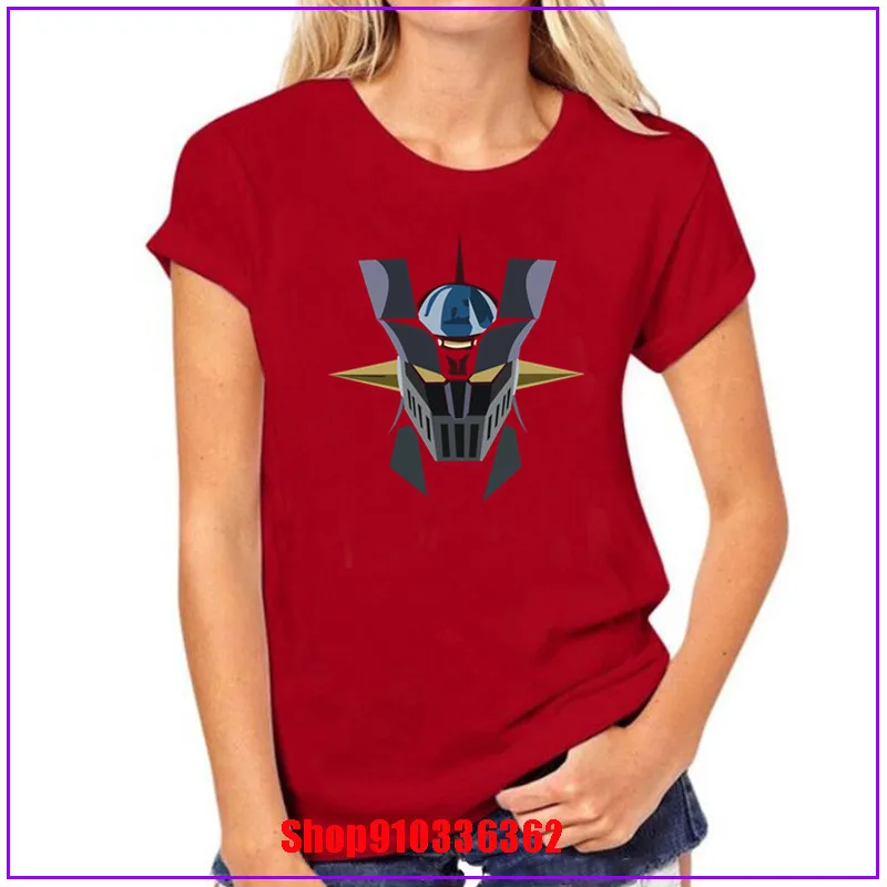 Повседневные уникальные винтажные топы из натурального хлопка с аниме Mazinger Z