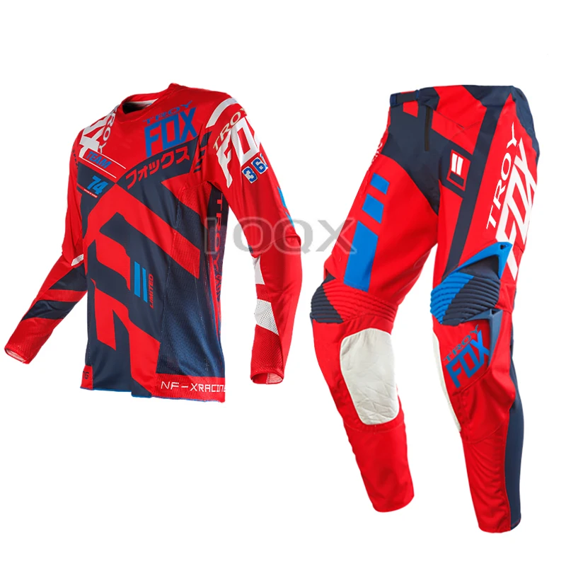 High Quality Troy Fox MTB Bike Riding Off Road Motorcycle Men's 360 Divizion Jersey Pants Motocross Suit Kit