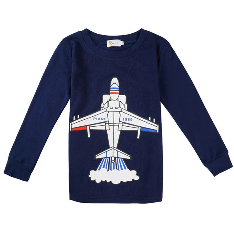 Осенне-весенняя Детская Пижама BINIDUCKLING комплект для мальчиков с принтом пижамные