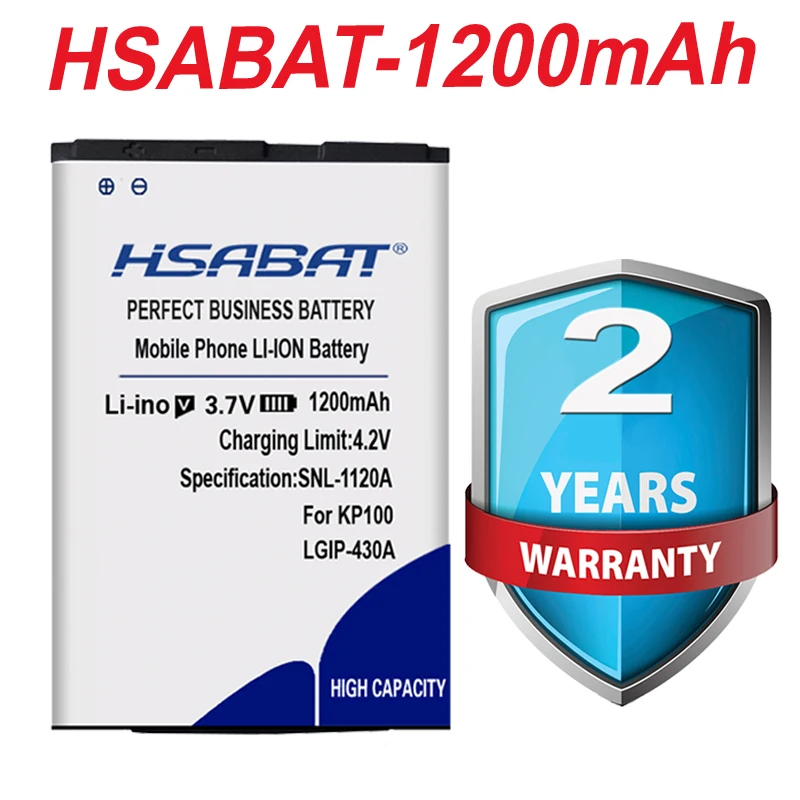 Новый аккумулятор HSABAT для LG 100c 220c 230 Nite 300g 410g Aries CB630 CE110 CP150 G100 GB102 GB130 GS170 1200mAh |