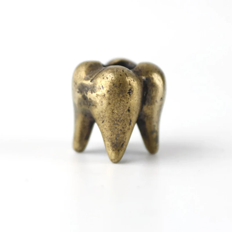 EDC инструменты щек Зуб Бусы на шнурок Паракорд латунный нож бусины брелок