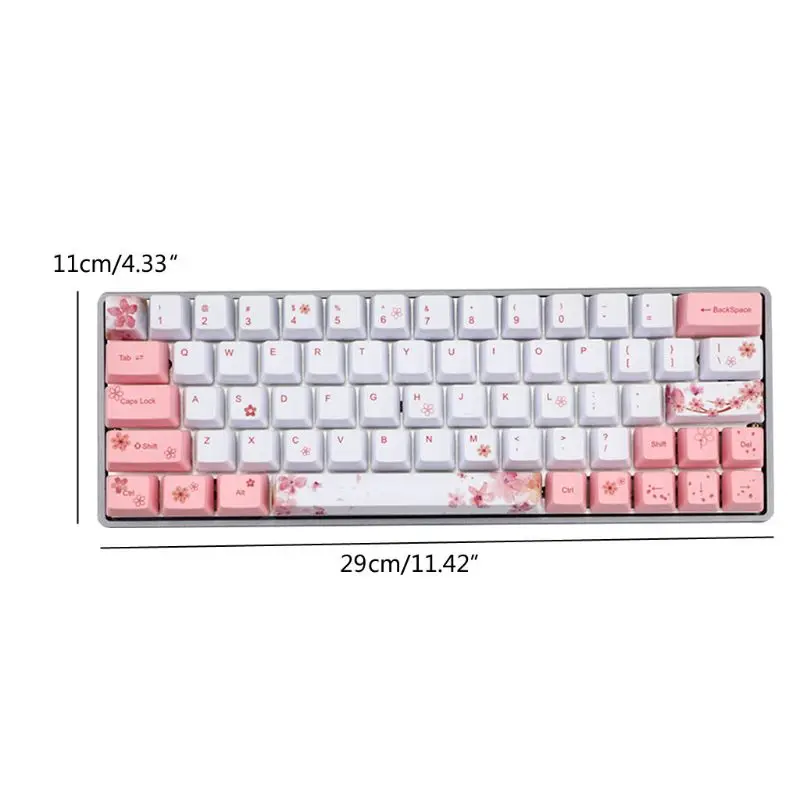 OEM PBT Cherry Blossom Keycap клавиатура сублимация краски корейский японский|Аксессуары для