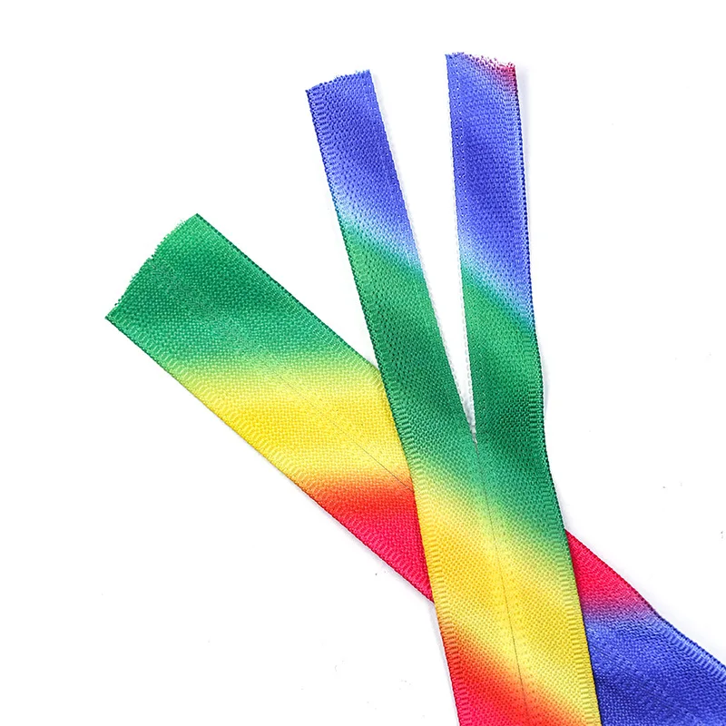 10 шт./партия Радужный нейлон 5 # молния цвет открытый хвост закрытый градиент