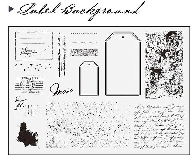 Этикетка фон/прозрачный силиконовый штамп/печать для DIY скрапбукинга/фотоальбом