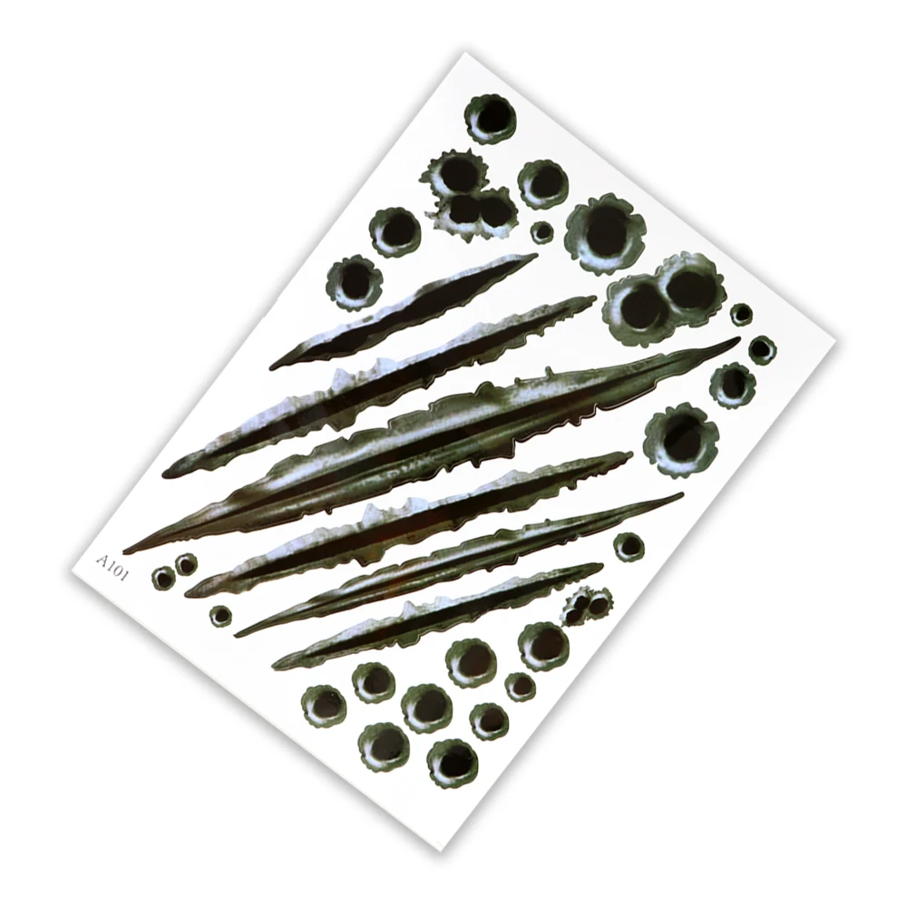 Car Sticker Waterproof Body 3D Bullet Hole And Tearing Crack Decals Window Wall Styling Accessories For | Автомобили и мотоциклы