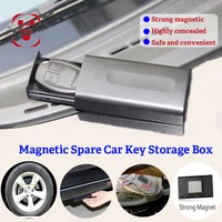 hidden key box strong magnetic portable car key safe case key lock storage box black for home office car truck caravan