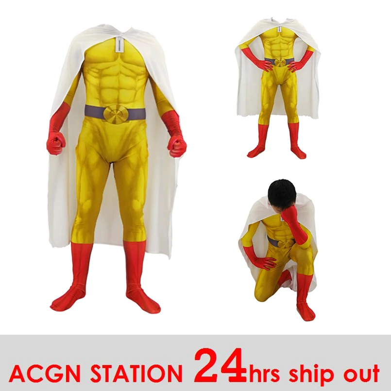 Мужская обувь для мальчиков ONE PUNCH MAN костюмы косплея Super hero Сайтама косплей костюм