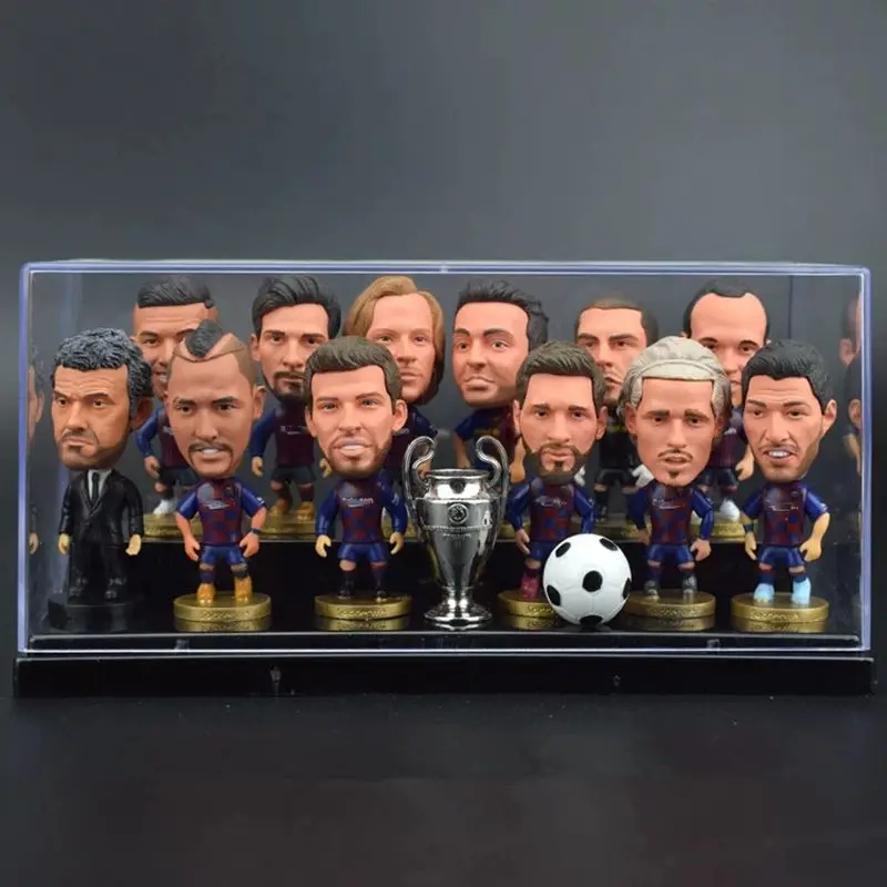 Фигурки игрока в футбол кукла Lionel Месси пике рональдино Суарез Eto 'o Iniesta 2 5 дюйма