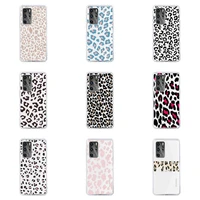 leopard print sexy pink luxury phone case for huawei p40 p30 p20 mate honor 10i 30 20 i 10 40 8x 9x pro lite transparent cover