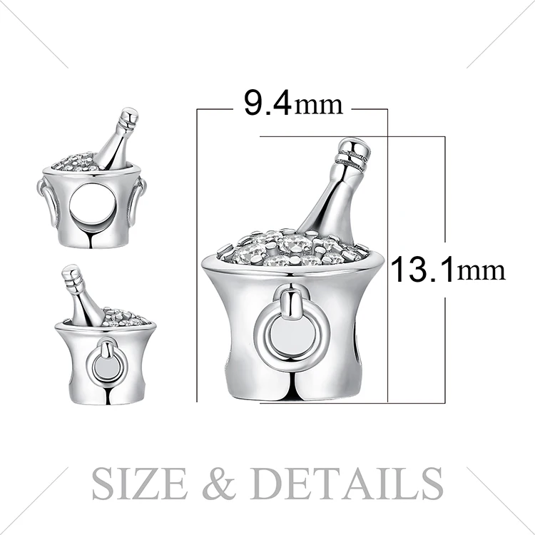 JewelryPalace 925 пробы серебро счастливое время ведро льда пива бусины для женщин Новинка года Лидер продаж красивые подарки модные украшения