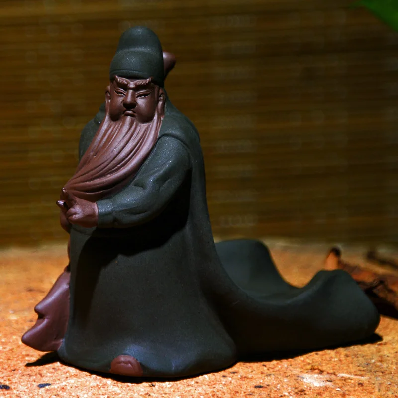 Чайные украшения Wu God of Wealth Guan Gong креативные фигуры из трех царств Yu Cha Lou Jia Boutique