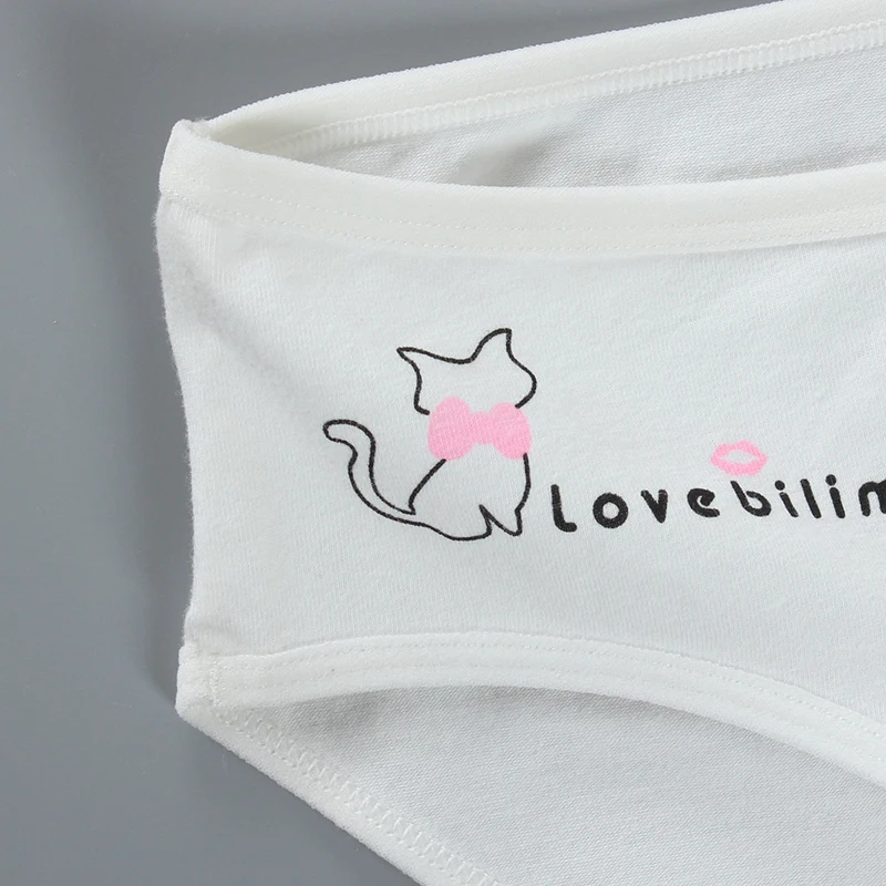 Трусики для девочек 4 шт./лот хлопковые трусы подростков и нижнее белье из