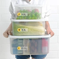 food storage box kitchen fruit noodle refrigerator sealed box plastic large capacity transparent jar organize storage