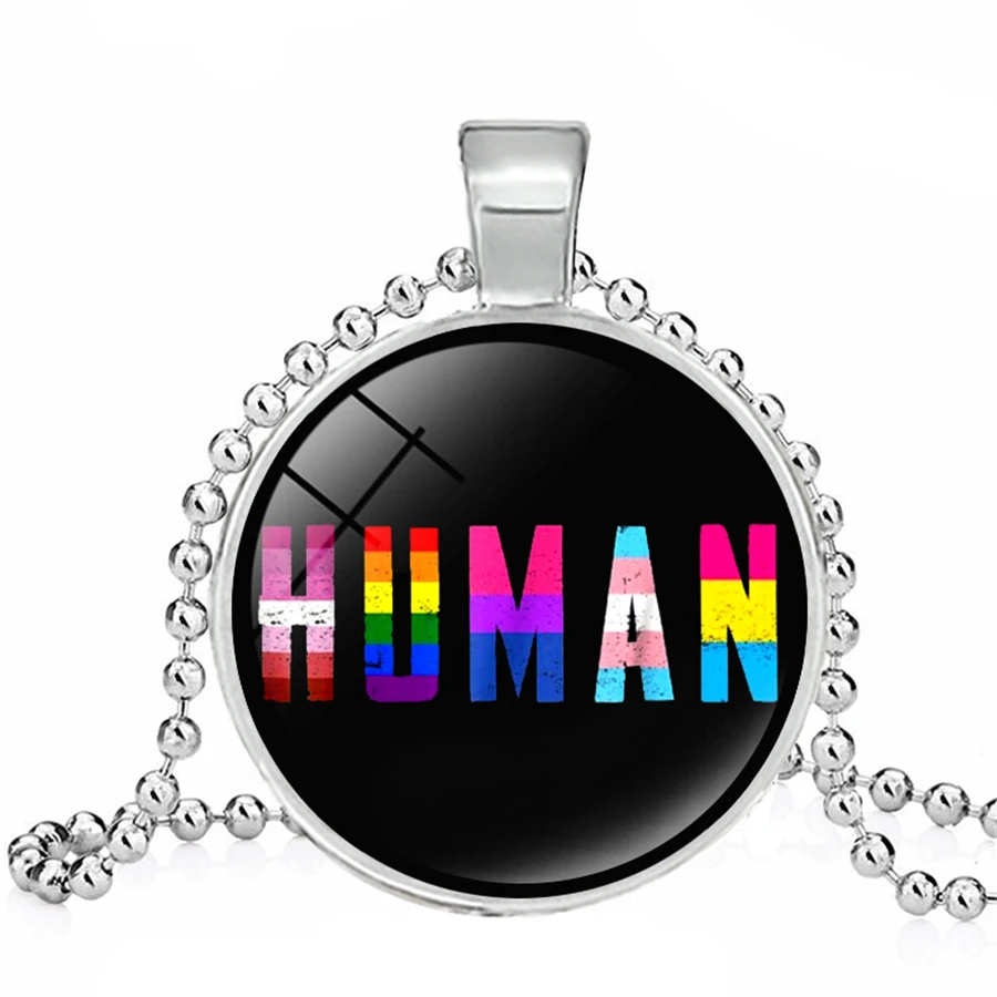Ожерелье с изображением ЛГБТ-радуги ожерелье для геев ЛГБТ флагом радуги