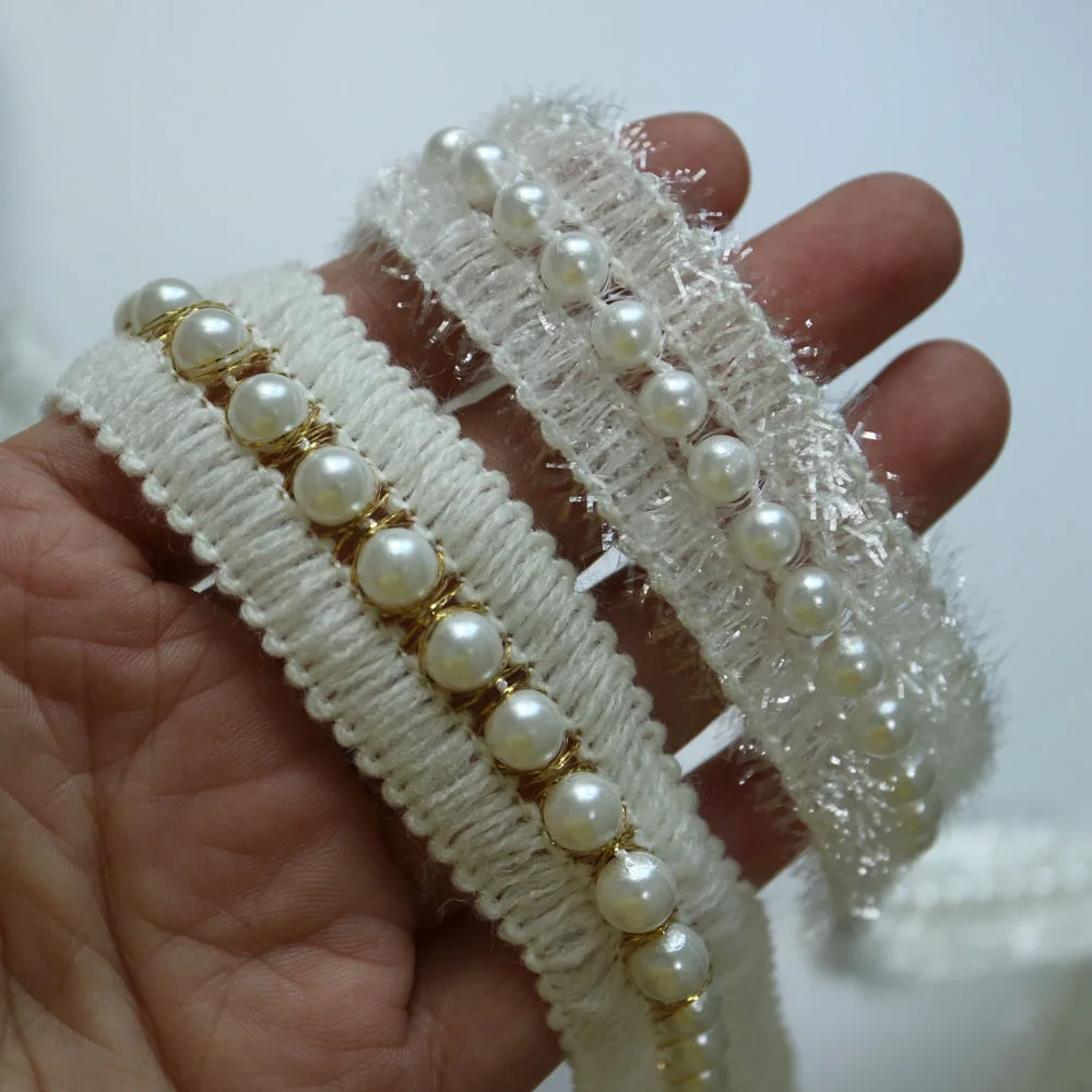 5 ярдов стразы жемчужные кружевные украшения для одежды ручной работы и ленты