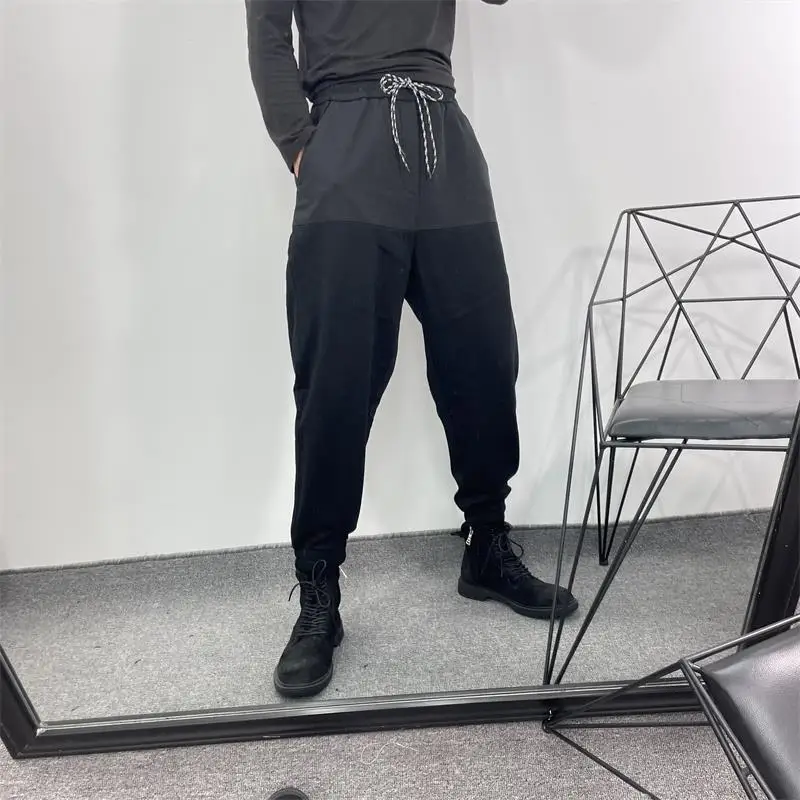 Men's Harun Pants Spring And Autumn New Personality Splicing Color Design Sport Comfortable Daily Leisure Loose Large Size Pants