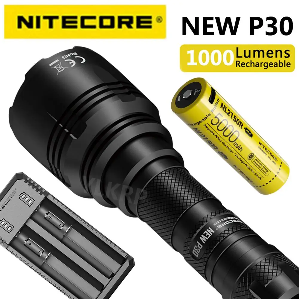 NITECORE Новый P30 вспышка светильник CREE XP L HI V3 Светодиодный max 1000LM 8 режимов работы луч