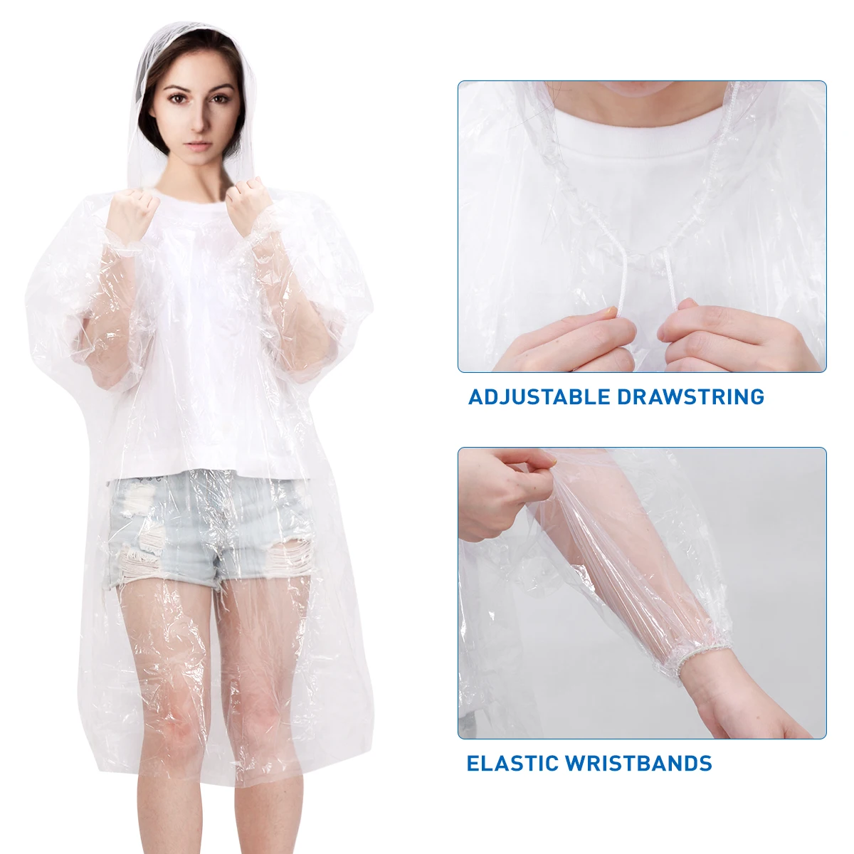 MOVTOTOP 10 шт прочные аварийные портативные унисекс одноразовые плащи дождевые