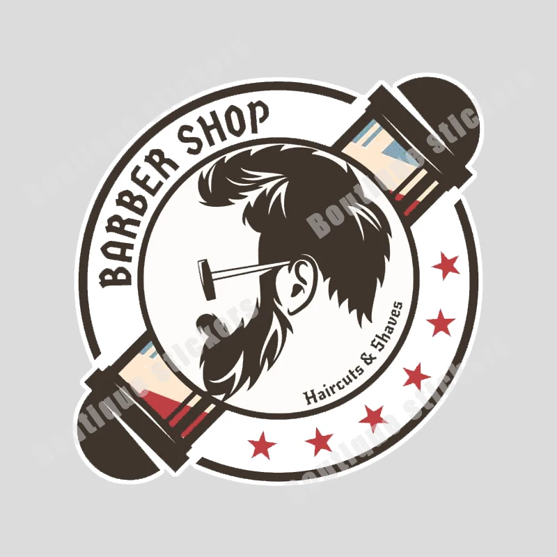 Наклейка для парикмахерской с защитой от царапин водостойкая на заказ Лидер